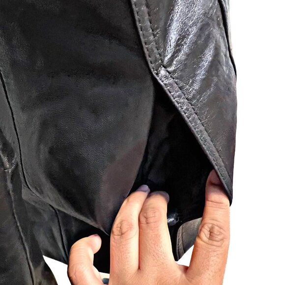 Avanti Vintage Motorcycle Genuine Leather Jacket Full Zip Collared Biker Coat - Picture 11 of 11